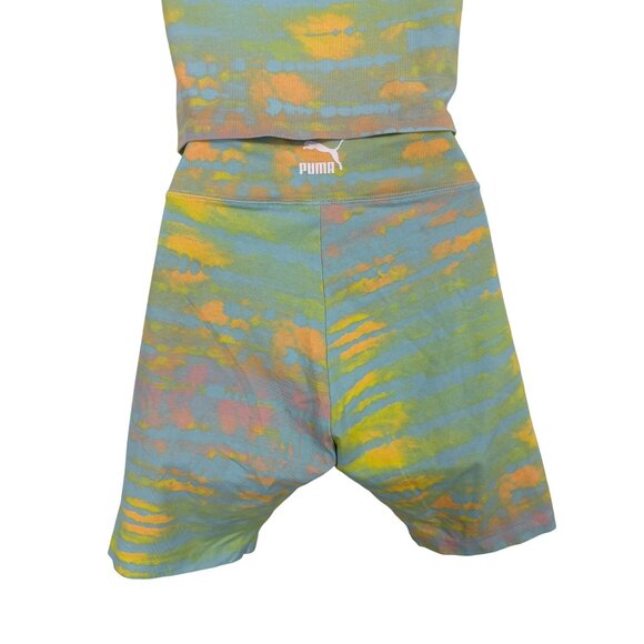 Puma Womens Tie-Dye Tank Top & Shorts Set Multicolor Size M - Picture 5 of 8